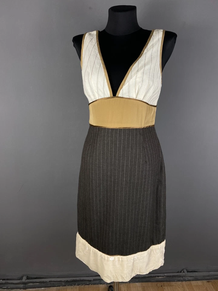 Catherine Malandrino Dress Silk Wool Sleeveless Size 4 - Image 1 of 4