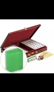 YMI Classic Chinese Mahjong Game Set, "Emerald" with 148 Tiles and Case (HH) - Picture 1 of 5