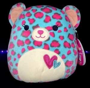 Malvavisco blando 8"" leopardo manchado Chelsea, nuevo con etiquetas (Escuadrón de San Valentín 2021) ~hallazgo raro~ - Imagen 1 de 3