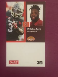 McTelvin Agim 2020 Senior Bowl Karte 25.01.20 Arkansas Razorbacks - Bild 1 von 1