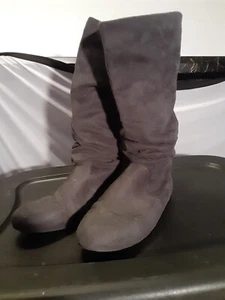 Damen graue Wildleder Stiefel Gr. 8,5 - Bild 1 von 3