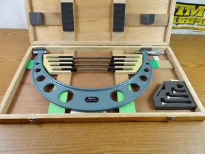 MITUTOYO COMPLETE 12-16" INTERCHANGABLE ANVIL MICROMETER .001" #104-152 - Picture 1 of 24