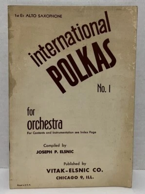 Polcas Internacionales Nº 1 cancionero de saxofón alto para orquesta 1950 de colección raro Foto 1 de 4