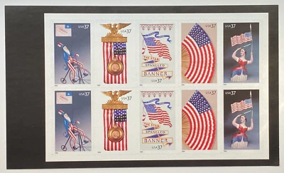 Scott #3780b - 2003 "Old Glory" - 37¢ Pane of 10 - Free Shipping - Image 1 of 2