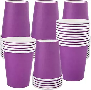 50 Pack 8 Oz Disposable Coffee Paper Cups, Drinking Cups,Hot Beverage Paper C... - Picture 1 of 12