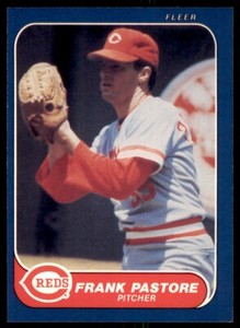 1986 Fleer Frank Pastore . Cincinnati Reds #185
