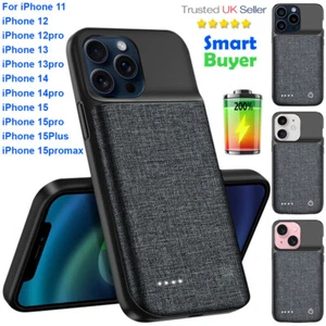 External Battery Case For iPhone 11/12/13/14/15Pro/Plus/Max Power Charging Case - Picture 1 of 25