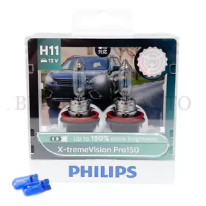 (FREE T10) PHILIPS H11 X-treme Vision Pro150 +150% Halogen Bulbs extreme PGJ19-2 - Picture 1 of 5