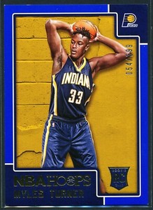 Myles Turner 2015-16 Panini NBA Hoops Blue Rookie RC /399 Indiana Pacers
