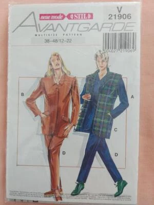 Neue Mode 21906 Avantgarde Ladies Jacket, Vest & Pants Pattern Size 12-22 - Image 1 of 2