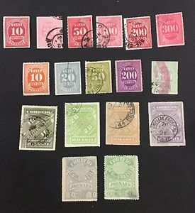 Brazil 1889-1890 F-VF MH & Used Sc# J1-J6, J10-J14, P10,P13,P19,P21, (W14) - Picture 1 of 2