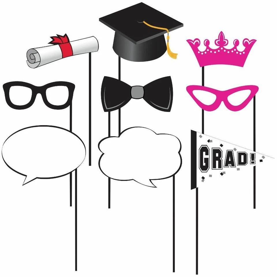 Graduation Photo Props Party Supplies 10 pc - Image 1 of 1