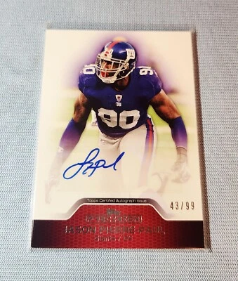 Jason Pierre-Paul 2011 Topps Precision Auto Red Variant #43/99 New York Giant - Image 1 of 2