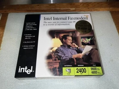 1993 Unopened Intel Internal Faxmodem 2400 Bps Fax 9600 4800 Bps . Prodigy $100 - Image 1 of 4