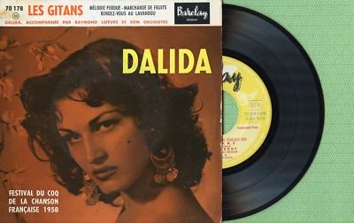 DALIDA / Les Gitans, Melodie Perdue / BARCLAY 70178 M Press France 1958 EP VG+ - Image 1 of 4