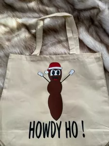 MR HANKEY HOMECRAFTED REUSEABLE GIFT BAG / GROCERY SHOPPING BAG SOUTH PARK - Picture 1 of 2