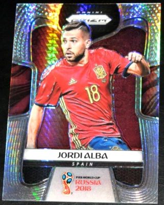 2018 Prizm World Cup Jordi Alba Hyper Prizms Refractor Parallel Base - Image 1 of 2