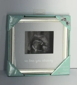 Baby Picture Ultrasound Frame We Love You Already Keepsake Sonogram Gift Silver - Picture 1 of 5