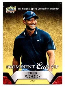 2015 Upper Deck Prominent Cuts Golf Tiger Woods #19 Trading Card VIP-5 - Foto 1 di 2