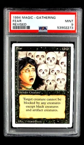 1994 MtG Magic the Gathering Revised Fear PSA 9 Mint *Only 14 Graded Higher* - Picture 1 of 12