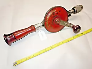 Trapano manuale, Goodell-Pratt Toolsmiths trapano stile sbattitore di uova, punte nel manico, USA - Foto 1 di 8
