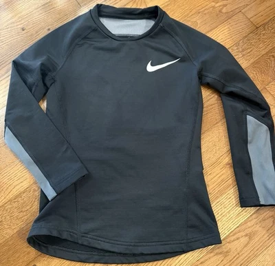 Niños Pequeños Nike Dri Fit Polar Compresión Manga Larga, Negro Foto 1 de 4