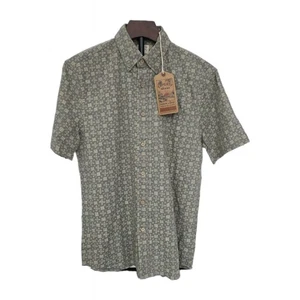 Faherty The Breeze NWT Sage Green Shirt S Short Sleeve Button Up Linen Tencel - Picture 1 of 5