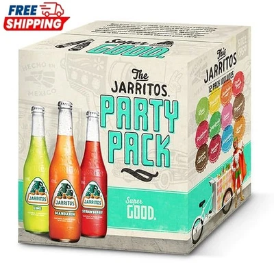 Jarritos Variety Pack 苏打水,12.5 液量盎司(370 毫升)玻璃瓶,12 包 — 第 1/4 张图片