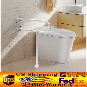 Toilet Grab Bar Safety Handicap Rails Stainless Steel Rail Support For Elderly - Picture 1 of 12