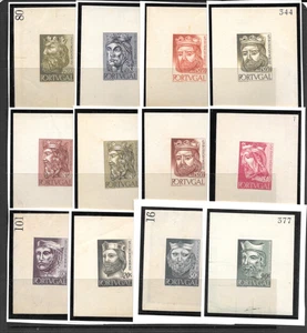 Portugal #804-12 1955 Kings set of 12 Colour Trials, Excellent item and V. Rare - Picture 1 of 1