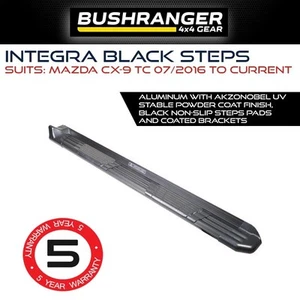 Bushranger Integra Black Steps Fits Mazda CX-9 TC 07/2016-Onwards 4x4 Offroad - Picture 1 of 5