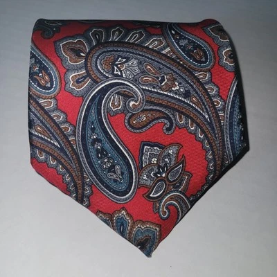 ANDHURST Men’s Neck Tie 100% Silk Multicolor Paisley Made in the U.S.A. - Image 1 of 4