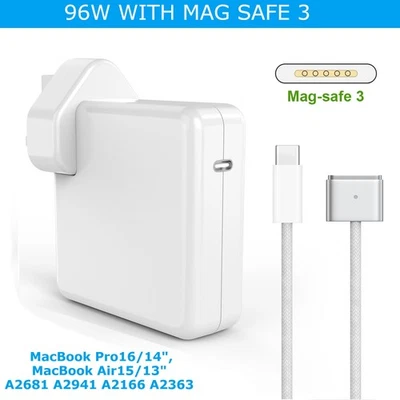 96W USB C MagS 3 Charger for MacBook Pro Air A2442 A2485 A2458 A2363 Adapter - Image 1 of 4