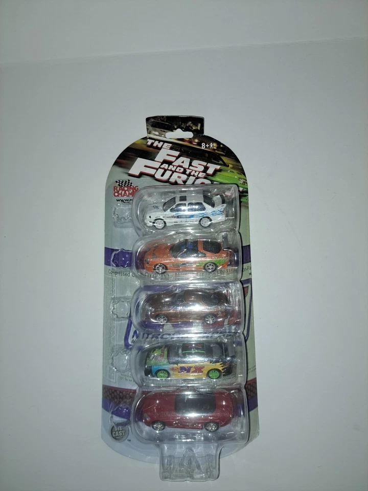 Racing Champions Fast and Furious 1/64 Scale 5 Car Set Honda MAZDA Dodge
