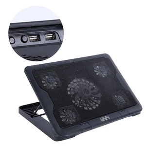 Five-fan Radiator Laptop Cooling Stand Flat Notebook Cooler Usbc - Afbeelding 1 van 11
