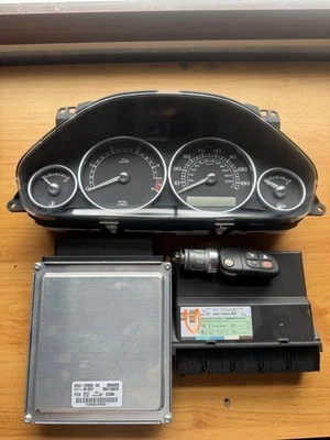 Jaguar X-Type 2.2d manuale ECU+GEM+IP+Chiave+Set canna @77K miglia 6X43-12A650-DA - Immagine 1 di 3