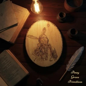 Native American Wood Burning Oval Wall Art Hand Made Signed 2016  Cabin Art - Picture 1 of 6
