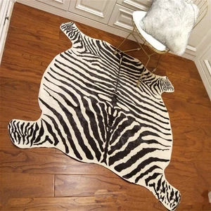 Zebra Druck Teppich Faux Tier Bedruckt Haut Vorleger Teppiche für Zuhause, Wohnzimmer... - Bild 1 von 7