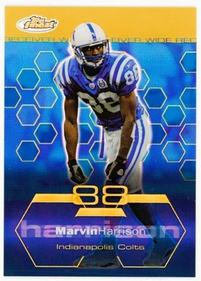 Marvin Harrison 2003 Topps Finest Gold Refractor Ref 20/50 #38 Colts HOF WR - Image 1 of 2