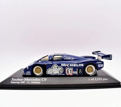 Modellino auto racing 1:43 sauber mercedes C9 minichamps modellismo statico car - Immagine 1 di 4