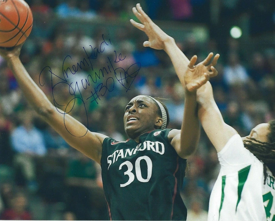 NNEKA OGWUMIKE 签名 8 x 10 照片 WNBA 篮球 洛杉矶 SPARKS 斯坦福 — 第 1/1 张图片