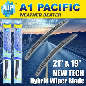 Hybrid Windshield Wiper Blades Bracketless J-HOOK OEM QUALITY 21" & 19" - Foto 1 di 3