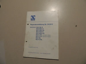 11.1972 Motor Sachs 50/3 ML MLA MLK LKH LH NL C Werkstatthandbuch (Heft). - Picture 1 of 10