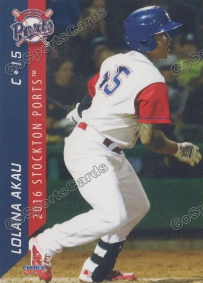 2016 Stockton Ports Iolana Akau RC Rookie Oakland Athletics Hawaii - Image 1 of 1