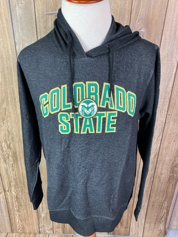 Camp David Mens Colorado State Rams Black Hooded Sweatshirt Size Large Green Cover