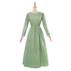 Pioneer Costume Dress Women American Historical Clothing Prairie Colonial Dress