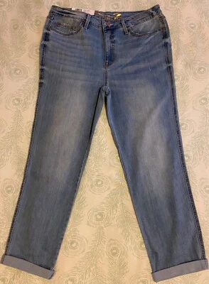 ¡NUEVO CON ETIQUETAS! Jeans Seven7 Regular Azul Denim Fin de Semana Ajuste Fácil Novio Puños Talla 12 Foto 1 de 4