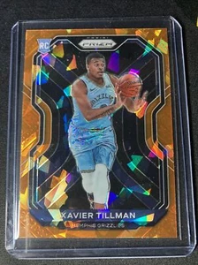 Prizm Orange Cracked Ice Xavier Tillman Rookie RC #299 2020-21 Memphis Grizzlies - Imagen 1 de 1