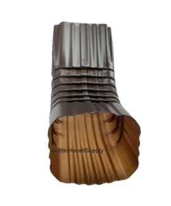 1 - Aluminum Gutter Downspout Gutter A Elbow - 3" x 4" Musket Brown - Picture 1 of 2