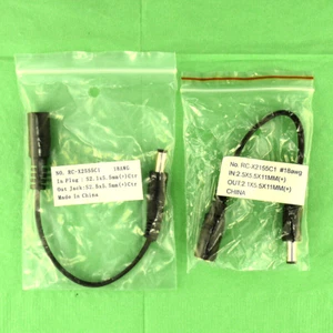 AC DC Power Adapter Plug Converters 2.1 to 2.5mm & 2.5 to 2.1mm 5VDC VAC 12 Volt - Afbeelding 1 van 5